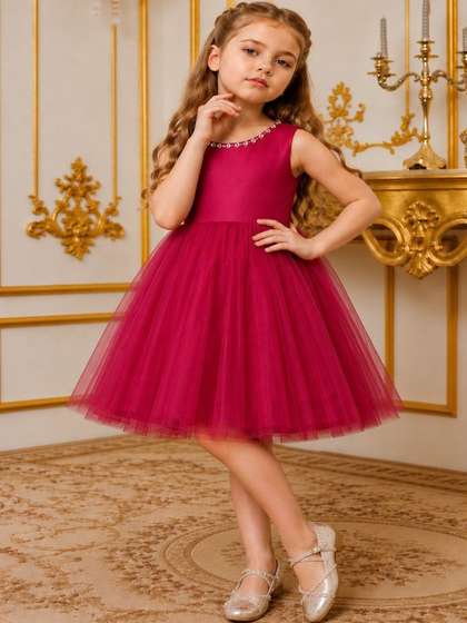MitEthnic Net Fit &
                    Flare Dress