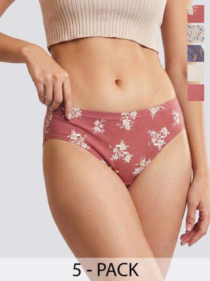 Kalyani Pack of 5
                        50001 Mid Coverage Super Comfortable Printed
                        Briefs
