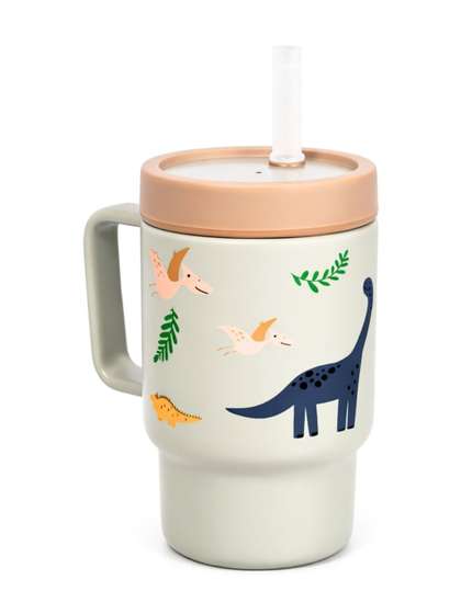 ONE AND ONLY Grey &
                    Peach-Coloured Single Plastic Cartoon Characters
                    Water Bottle