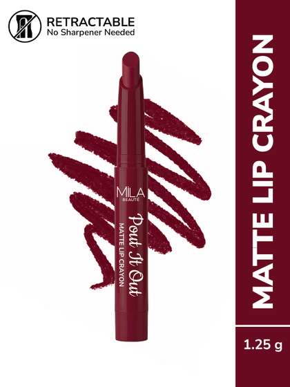 MILA BEAUTE Pout It
                        Out Matte Lip Crayon Lipstick - 1.25 g Tiana
                        104