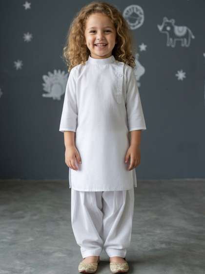 DEVOILER Girls
                      Mandarin Collar Kurta With Patiala