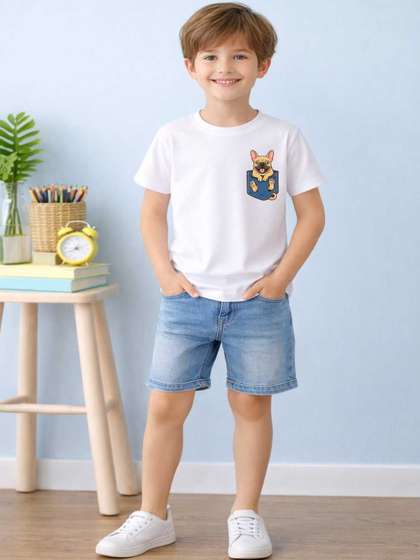 MALKIAT Boys Printed
                    T-shirt