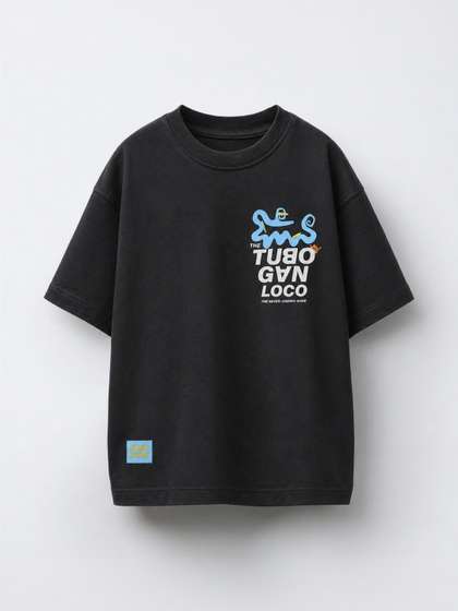 Alan Jones Boys Printed
                    Drop-Shoulder Sleeves T-shirt