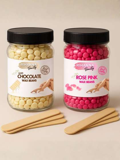 RIHANNA BEAUTY Set
                        Of 2 White Chocolate & Rose Pink Hard Wax
                        Beans - 150 g Each
