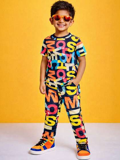 ANJALI IMPEX Unisex
                        Kids Printed T-shirt