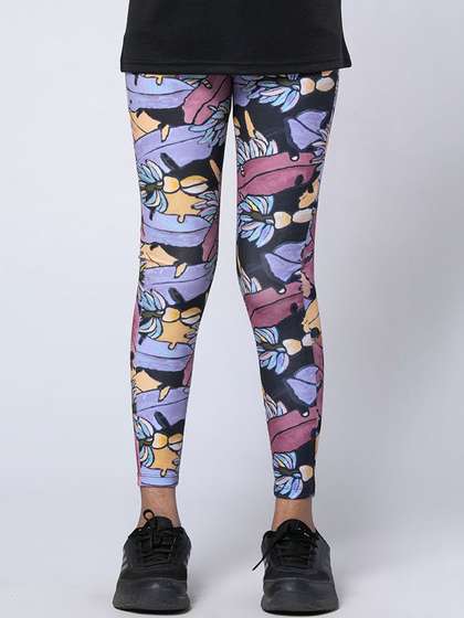 UMILDO Girls Printed
                    Ankle Length Tights