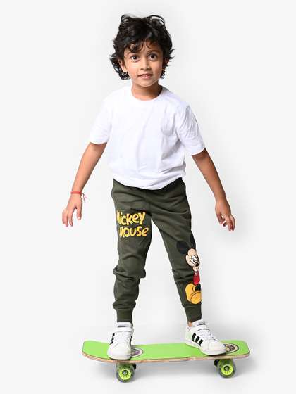 Nap Chief Kids Unisex
                    Disney Mickey Mouse Printed Relaxed-Fit Joggers