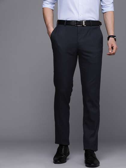 Raymond Men Textured
                        Slim Fit Formal Trousers