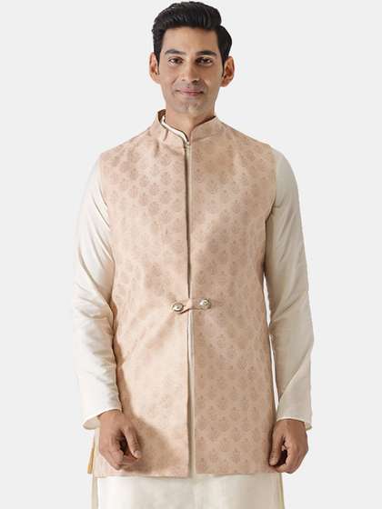 KISAH Men Woven Design Nehru Jacket