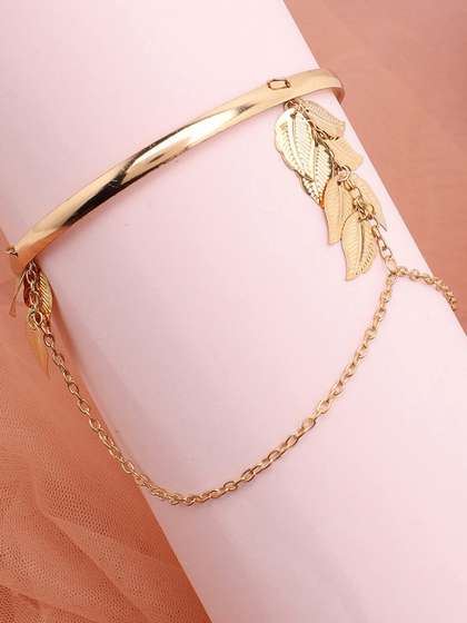 SOHI Women
                        Gold-Toned Gold-Plated Armlet Bracelet