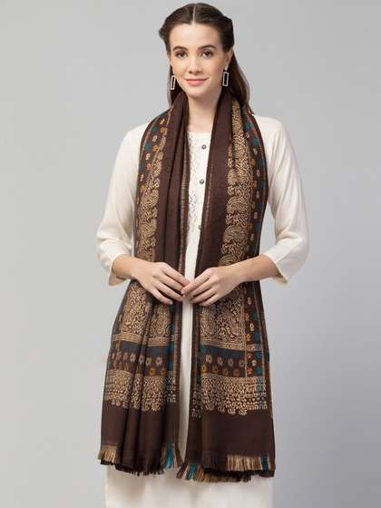 Tweedle Women Woven Design Jamawar Shawl