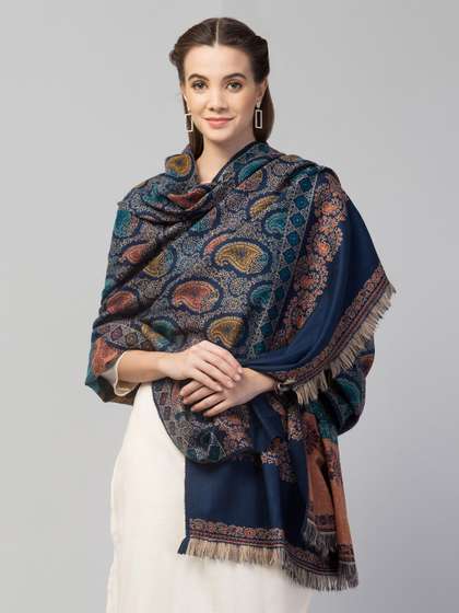 Tweedle Women Printed Woven Woolen Design Shawl