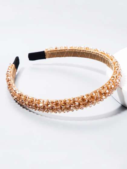 Melbees by Yellow Chimes
                    Girls Gold-Toned & Black Embellished Hairband