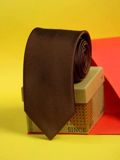 Tossido Men Brown Solid
                    Broad Tie