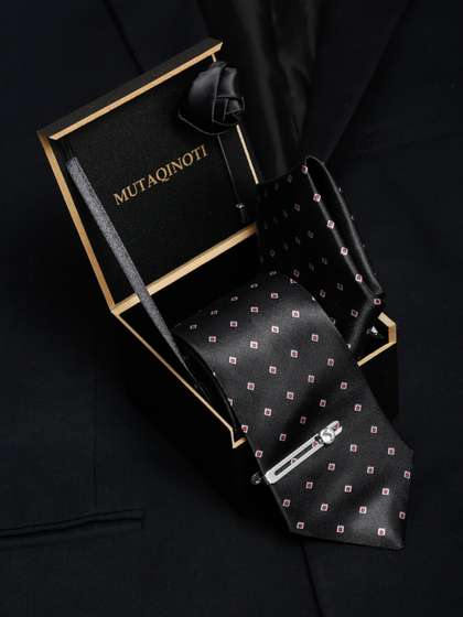 MUTAQINOTI Men Necktie
                    Accessory Gift Set
