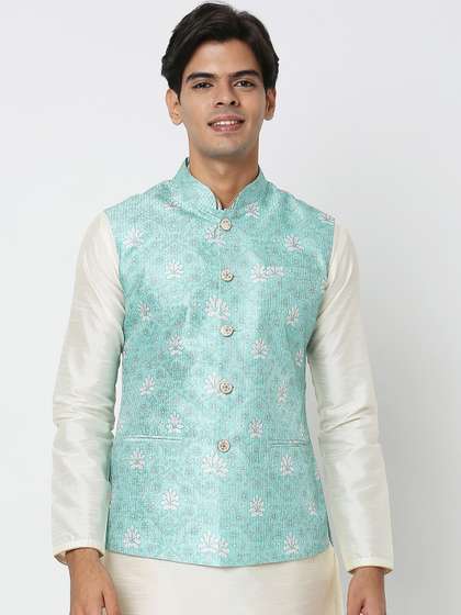 Ethnicity Men Woven Design Nehru Jackets