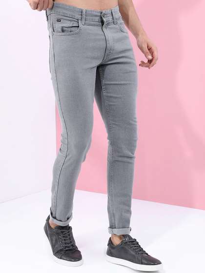 HIGHLANDER Men Grey
                        Slim Fit Light Fade Stretchable Jeans