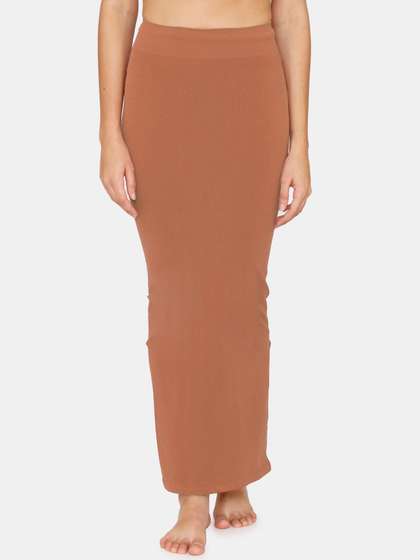 Zivame Women Brown
                        Solid Saree Shapewear