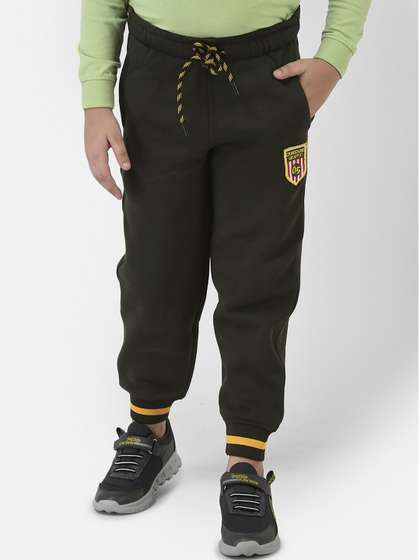 Crimsoune Club Boys
                    Olive Green Relaxed Joggers Trousers