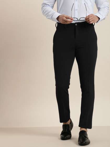 INVICTUS Men Slim Fit Knitted Formal Trousers