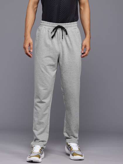HRX by Hrithik Roshan HRX By Hrithik Roshan Men Solid Charcoal Heather Terry Track Pants