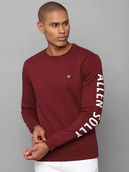 Allen Solly Men
                        Maroon Solid Pullover