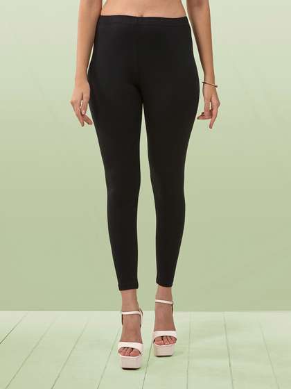 LYRA Women Black
                        Solid Ankle Length Leggings