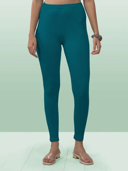 LYRA Women Green
                        Solid Ankle Length Leggings