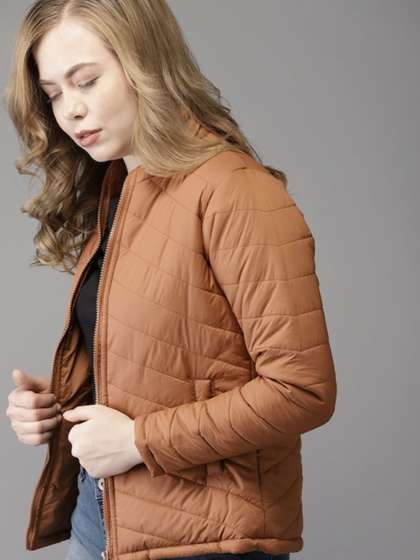 Campus Sutra Women
                          Brown Windcheater Puffer Jacket