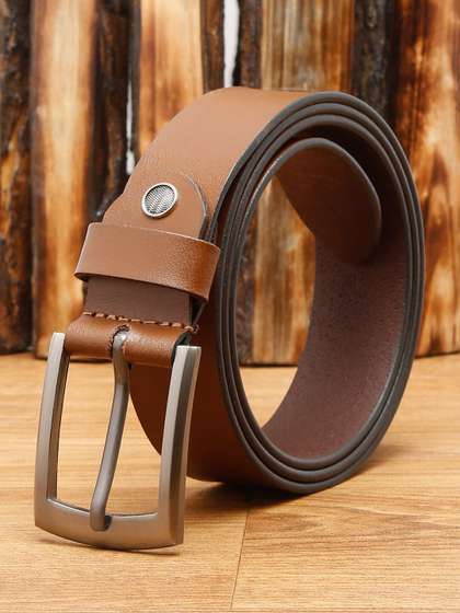 Teakwood Leathers Men
                    Brown Solid Leather Belt