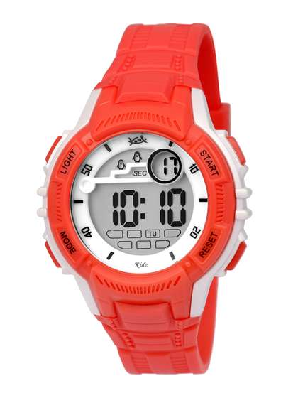 Kool Kidz Unisex Kids
                    Grey Dial & Red Straps Digital Watch