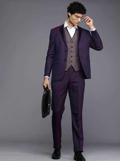 Louis Philippe Men
                        Solid Slim Fit 3 Piece Formal Suits