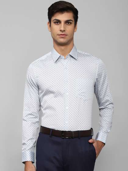 Louis Philippe Men Slim Fit Printed Cotton Formal Shirt
