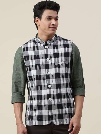 Fabindia Men Cotton Nehru Jackets