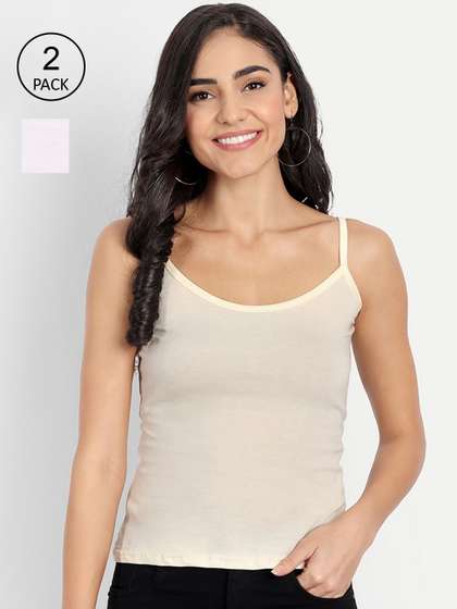 BLAZON Women Pack of
                        2 Solid Cotton Camisoles