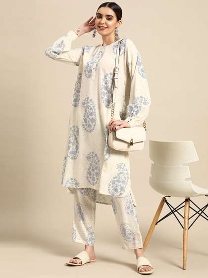 Anouk Paisley High-Low Kurta Set