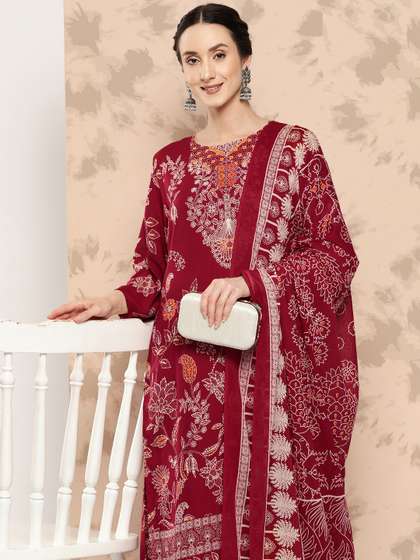 Anouk Ethnic Motifs Print Kurta Set