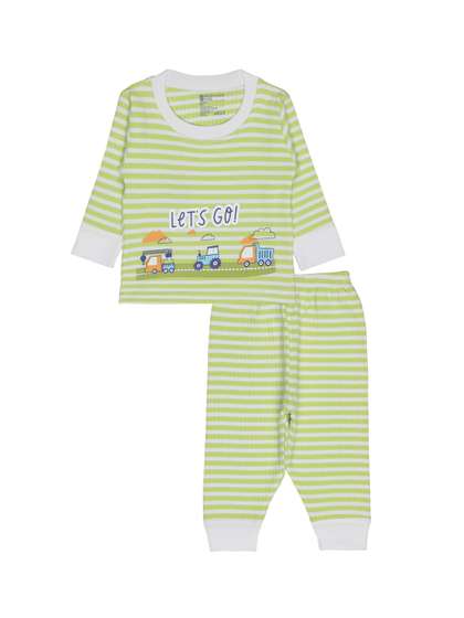 Bodycare Boys Assorted
                    Striped Cotton Thermal Set