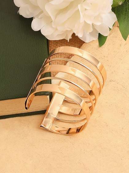 SOHI Women
                        Gold-Toned Gold-Plated Wraparound Bracelet
