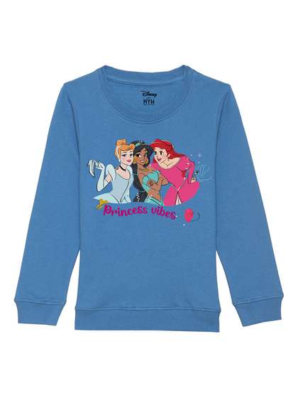 Disney by Wear Your
                      Mind Girls Blue Printed Sweatshirt
