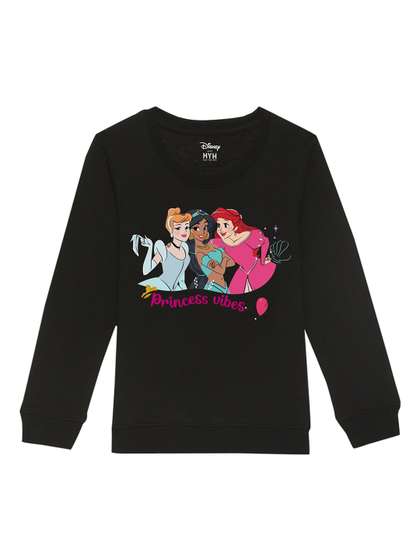Disney by Wear Your Mind
                    Girls Black Printed Sweatshirt