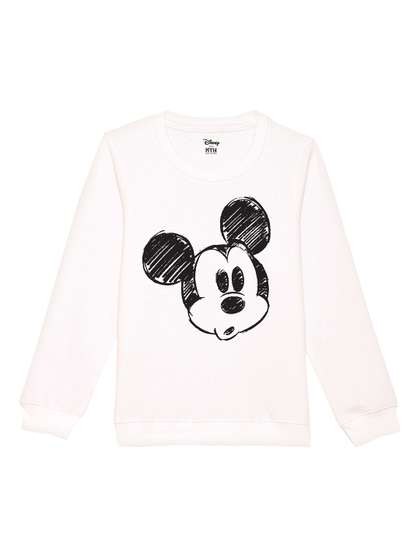 Disney by Wear Your
                      Mind Boys White Printed Sweatshirt