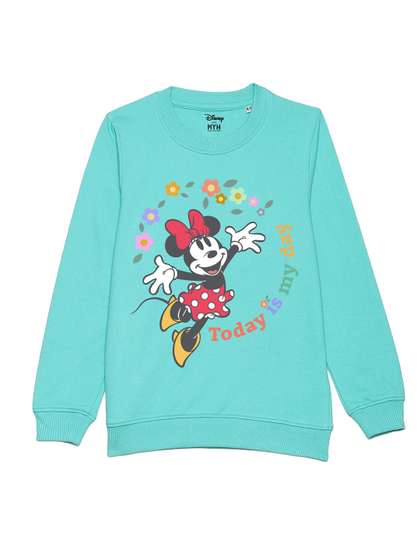 Disney by Wear Your Mind
                    Girls Turquoise Blue Printed Sweatshirt