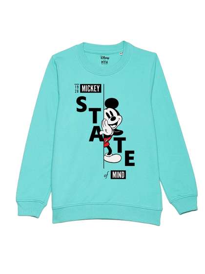 Disney by Wear Your
                      Mind Boys Turquoise Blue Printed Sweatshirt