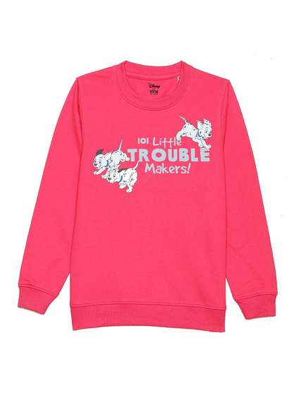 Disney by Wear Your
                      Mind Kids Pink Printed Sweatshirt
