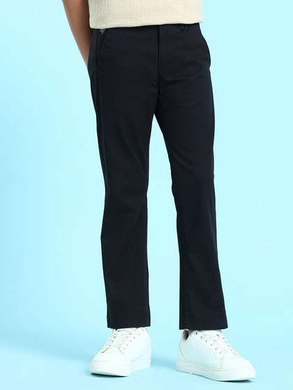 U.S. Polo Assn. Kids
                    Boys Black Solid Trousers
