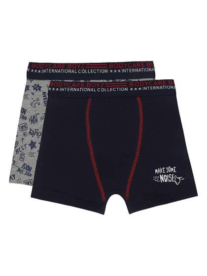 Bodycare Kids Boys Pack
                    of 2 Assorted Cotton Trunks KGA2068A-60