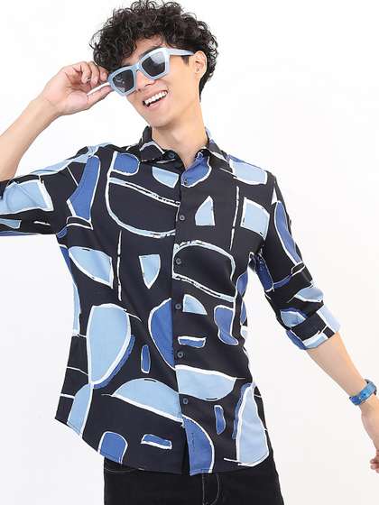 HIGHLANDER Slim Fit Cotton Casual Shirt