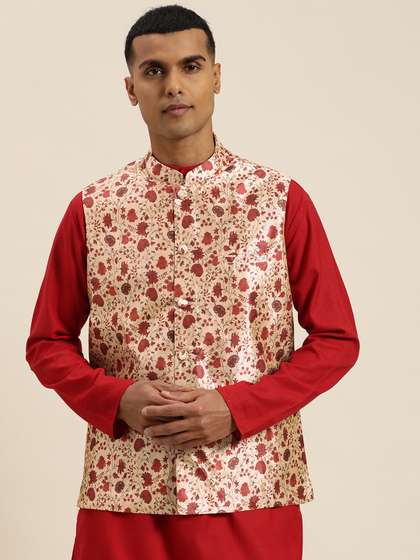 SOJANYA Men Printed Nehru Jacket