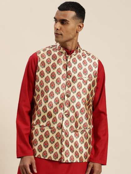 SOJANYA Men Printed Nehru Jacket
